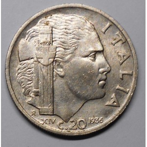 20 Centesimi IMPERO 1936