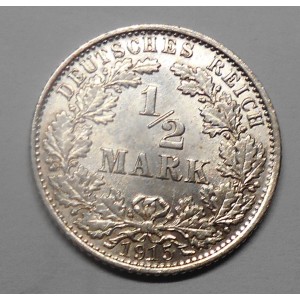 GERMANY EMPIRE 1/2 Mark 1915 E