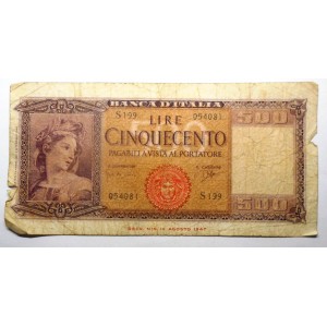 500 Lire 1961 ITALIA ORNATA...