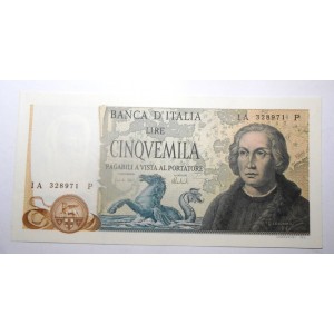 5000 LIRE 1973 COLOMBO 3...