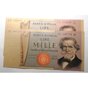 1000 Lire Verdi 1975 FDS