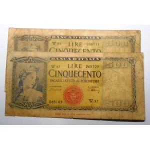 500 Lire 1947 ITALIA ORNATA...