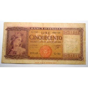 500 Lire 1961 ITALIA ORNATA...