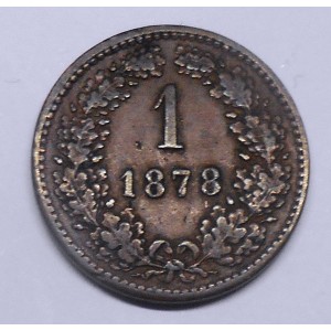 AUSTRIA 1 Kreuzer 1878