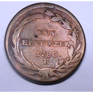 AUSTRIA 1 Kreuzer 1780 K