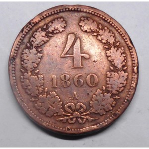 AUSTRIA 4 Kreuzer 1860 A