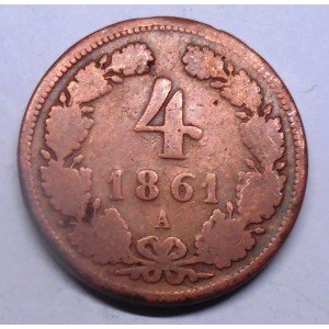 AUSTRIA 4 Kreuzer 1861 A