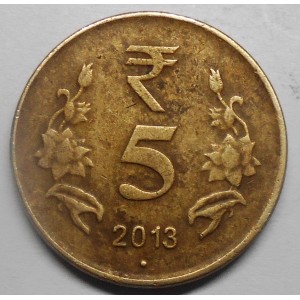 INDIA 5 rupees 2013 N