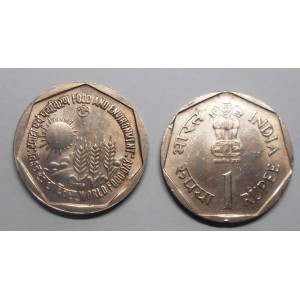 INDIA 1 Rupee 1989 H FAO