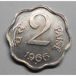 INDIA 2 Paise 1966 B