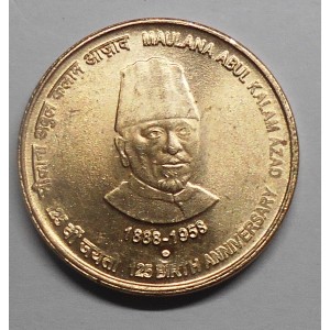 INDIA 5 rupees 2013 Maulana...
