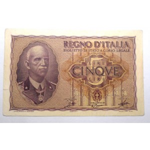 5 Lire 1940 Dittatura Fascista