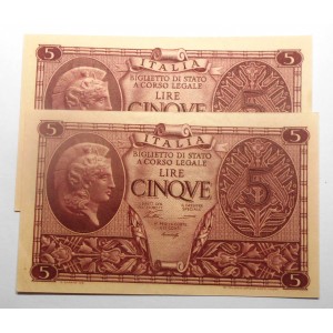 5 Lire 1944 Luogotenenza...