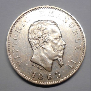 1 Lira 1863 M Valore - AG