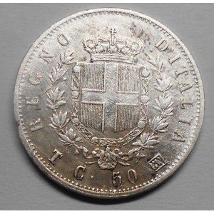 50 Centesimi 1863 T Stemma