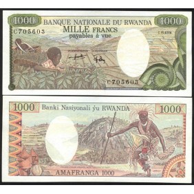 RWANDA 1000 Francs 1978