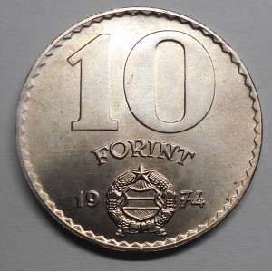 HUNGARY 10 Forint 1974