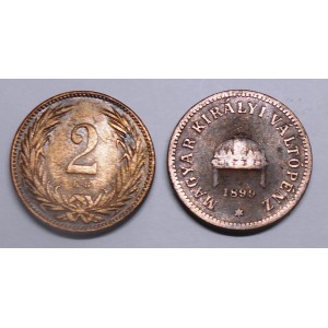 HUNGARY 2 Filler 1899