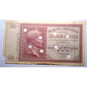 ISOLE JONIE 500 Dracme 1940...