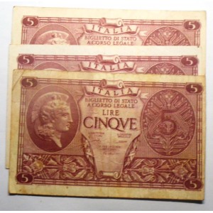 5 Lire 1944 Luogotenenza...