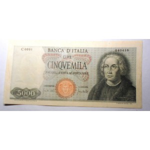 5000 Lire 1964 COLOMBO 1...