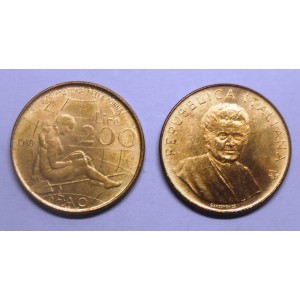 200 Lire 1980 Montessori FAO
