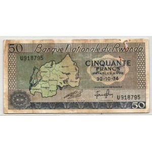 RWANDA 50 Francs 1974