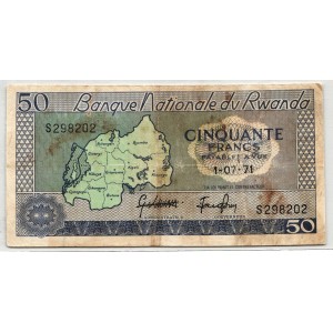 RWANDA 50 Francs 1971