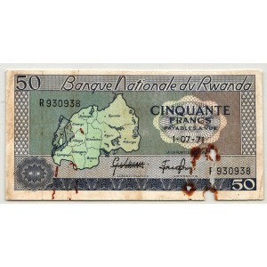 RWANDA 50 Francs 1971