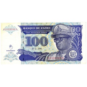 ZAIRE 100 Nouveaux Zaires 1994