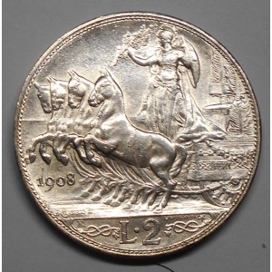 2 Lire 1908 FDC