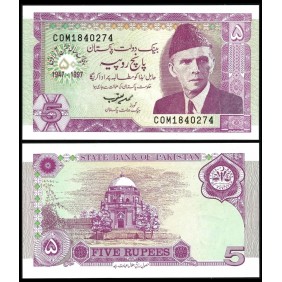 PAKISTAN 5 Rupees 1997...