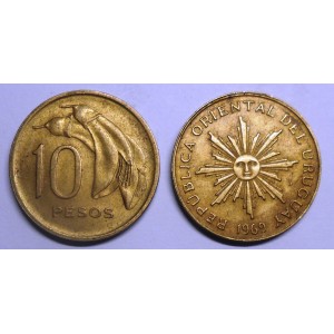 URUGUAY 10 Pesos 1969