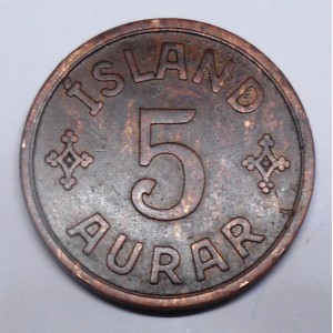 ICELAND 5 Aurar 1931
