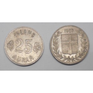 ICELAND 25 Aurar 1959