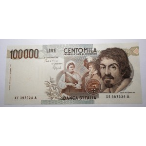 100.000 Lire CARAVAGGIO 1°...
