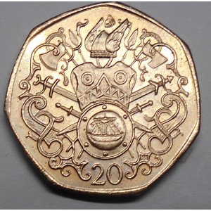 ISLE OF MAN 20 Pence 1982...