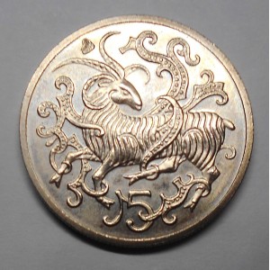 ISLE OF MAN 5 Pence 1982...