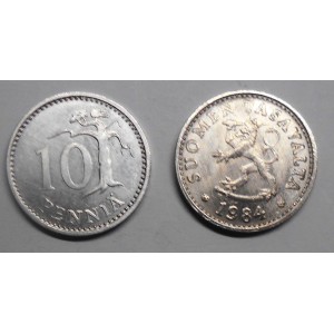FINLAND 10 Pennia 1984