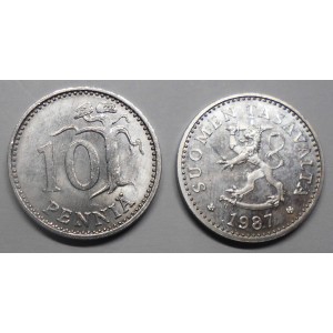 FINLAND 10 Pennia 1987 N