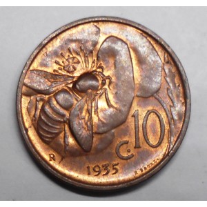 10 Centesimi 1935 FDC