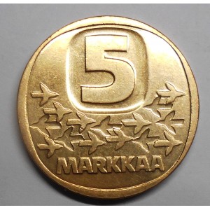 FINLAND 5 Markkaa 1987 N rare