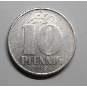 DDR 10 Pfennig 1986