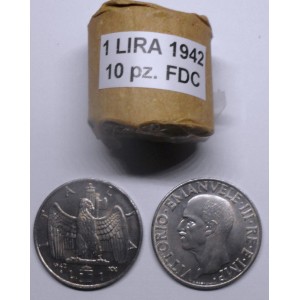 1 Lira 1942 n.10 pz. FDC