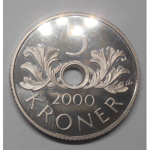 NORWAY 5 Kroner 2000 PROOF