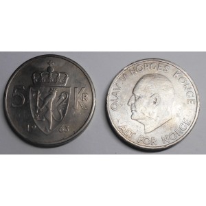 NORWAY 5 Kroner 1963