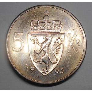 NORWAY 5 Kroner 1963