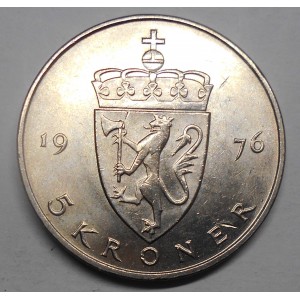 NORWAY 5 Kroner 1976