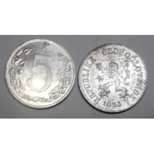 CZECHOSLOVAKIA 5 Haleru 1953