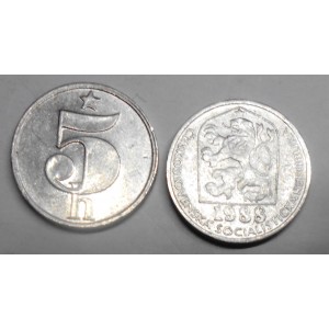 CZECHOSLOVAKIA 5 Haleru 1988